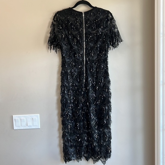 New Black Sequin Midi Dress - Picture 7 of 14